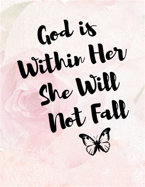 god is within her she will not fall|More.